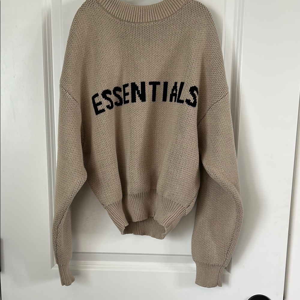 Essentials Beige Knit Sweater boys size 6